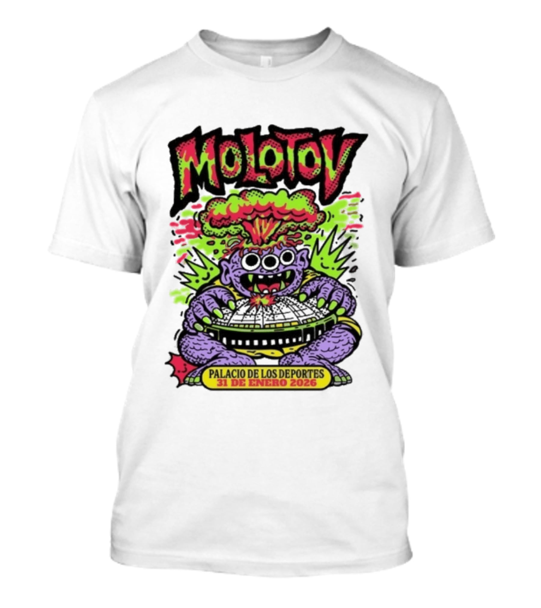 Molotov Palacio De Los Deportes 31 De Enero 2026 Explosive Monster T-Shirt