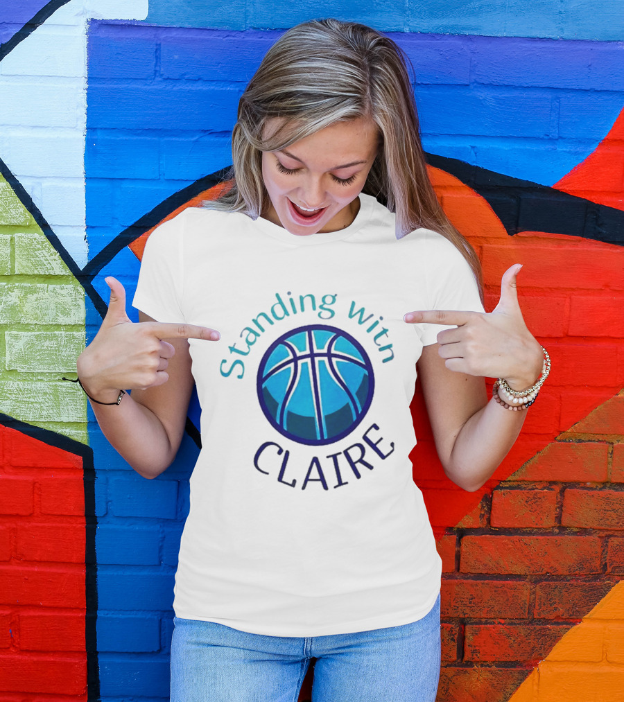 Standing With Claire Basketball Support T-Shirt