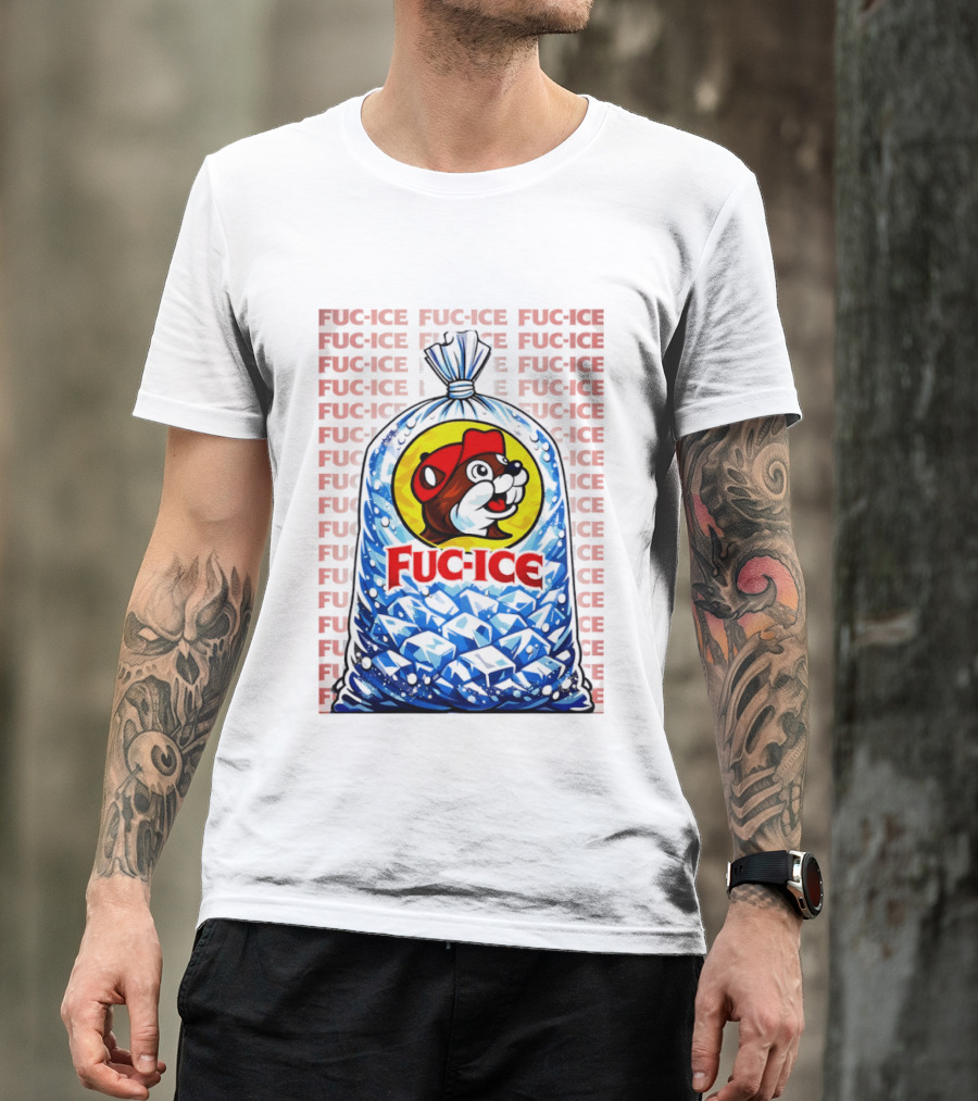 Buc Ee's Fuc Ice Parody Bag Of Ice T-Shirt