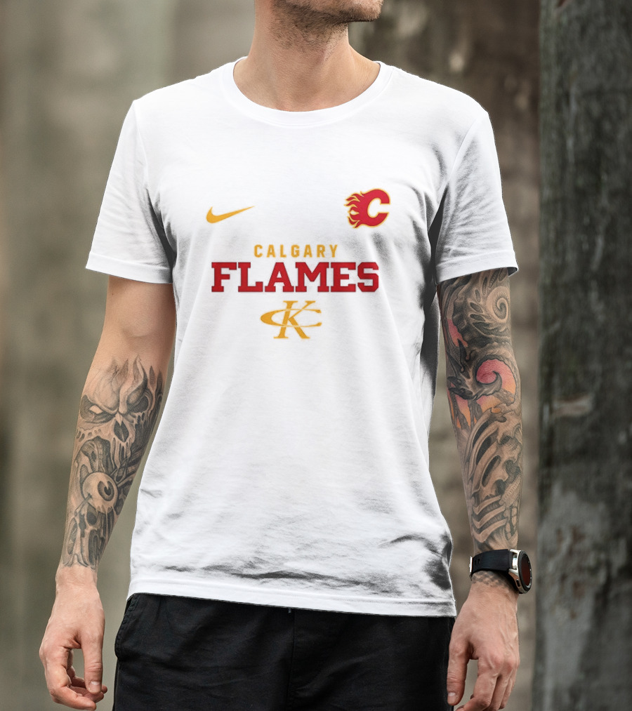 Calgary Flames Kenny Chesney No Shoes Nation Tour Nike Collaboration T-Shirt