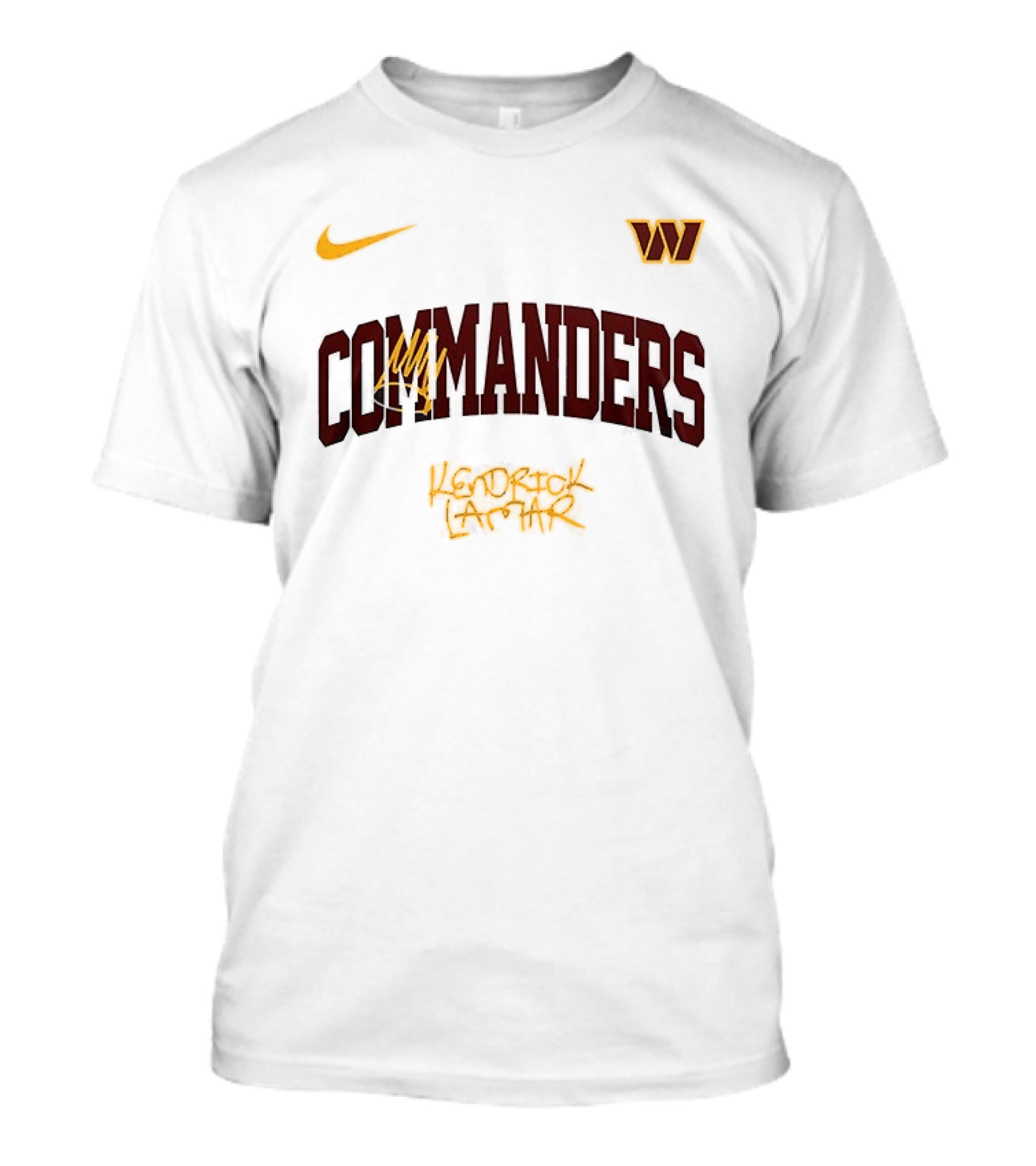 Washington Commanders Nike W Logo King Kunta Kendrick Lamar Collaboration T-Shirt