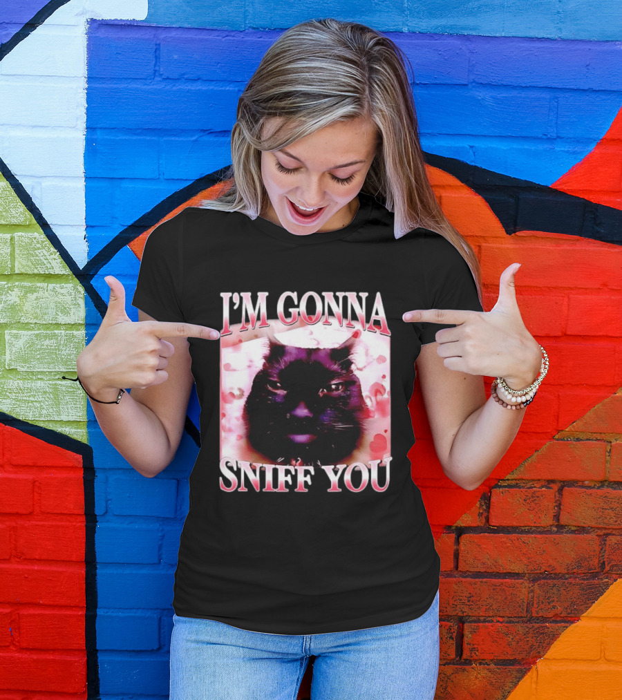 I'm Gonna Sniff You Cat Meme Valentine Aesthetic T-Shirt