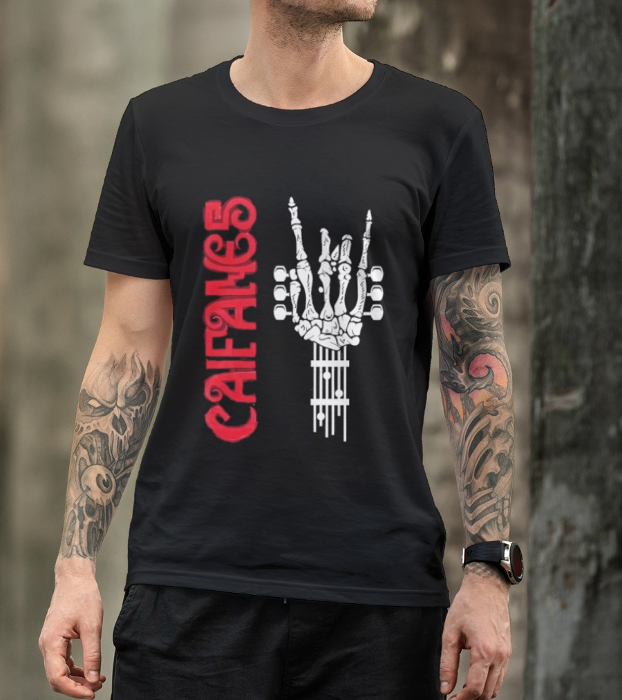 CAIFANES Skull Guitar Rock Silence T-Shirt