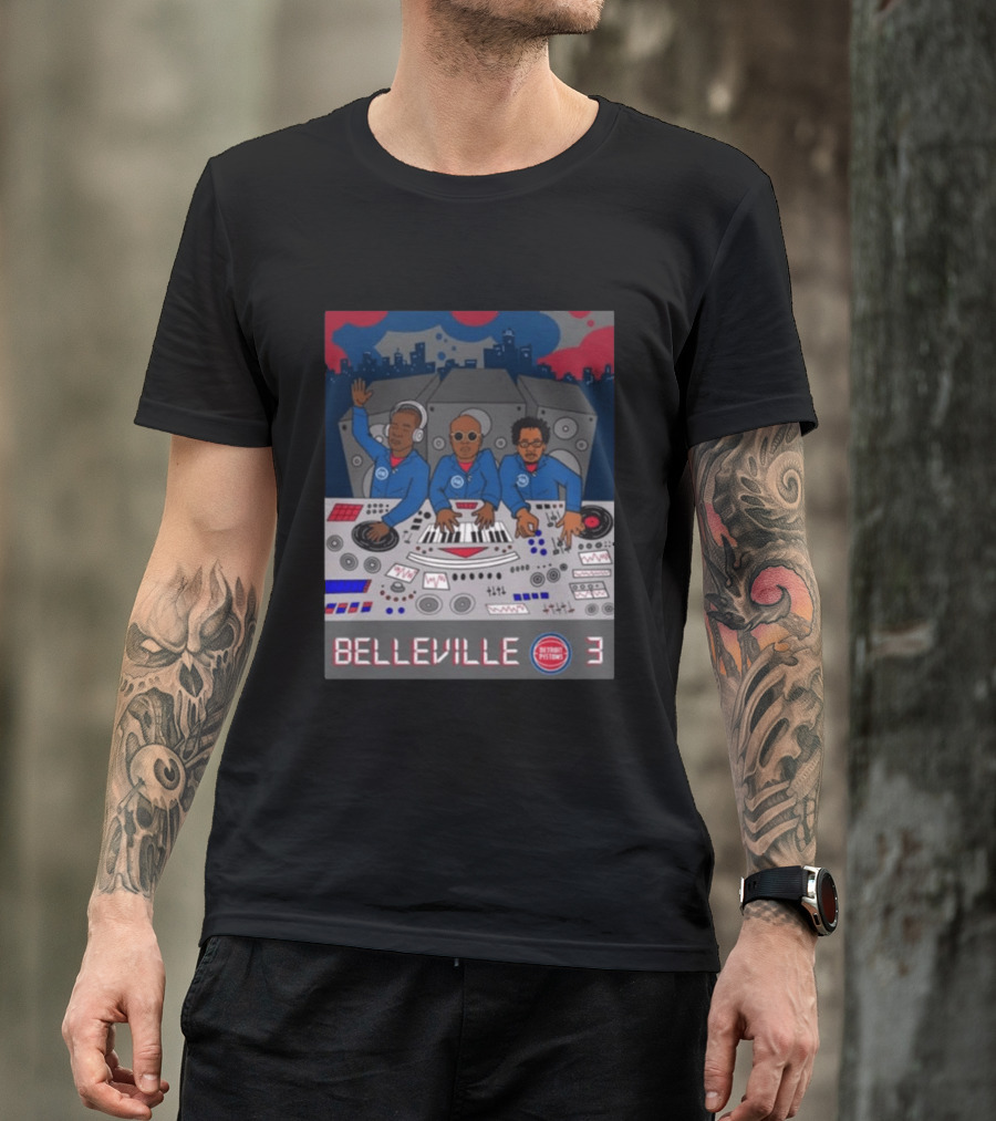 Belleville 3 Detroit Pistons Music T-Shirt