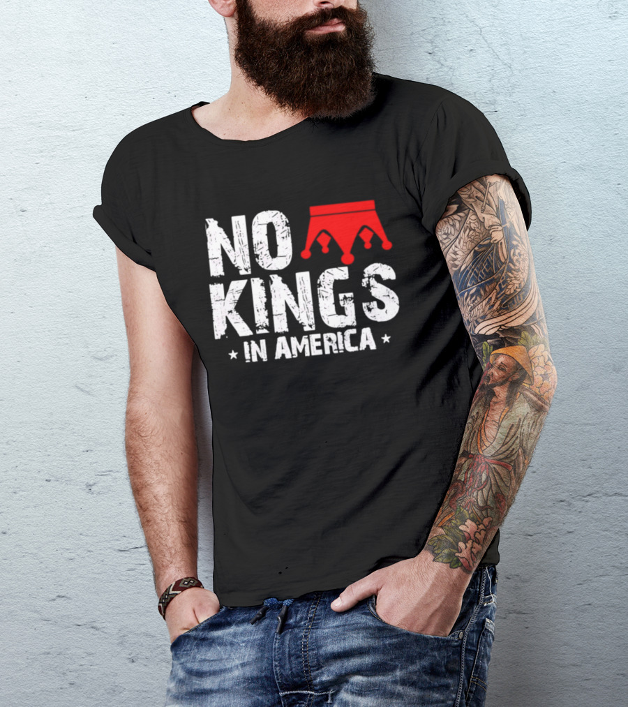 No Kings In America Red Crown T-Shirt