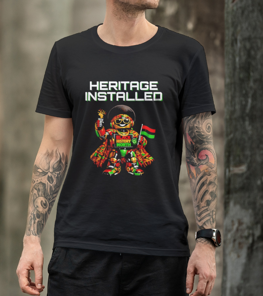 Heritage Installed Robot Black History T-Shirt