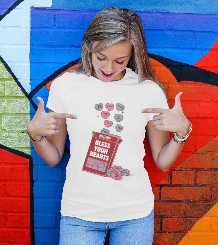 Bless Your Hearts Y'all Texas BBQ Tacos Tex Mex Rodeo Cowboys Sweet Tea Country T-Shirt