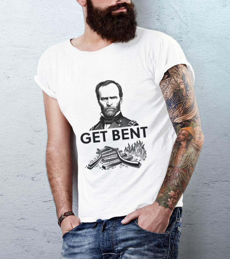 Get Bent Sherman's Neckties Bent Railroad Tracks T-Shirt