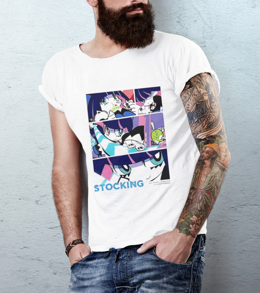 Panty & Stocking With Garterbelt Anime Stocking Anarchy Comic Strip T-Shirt