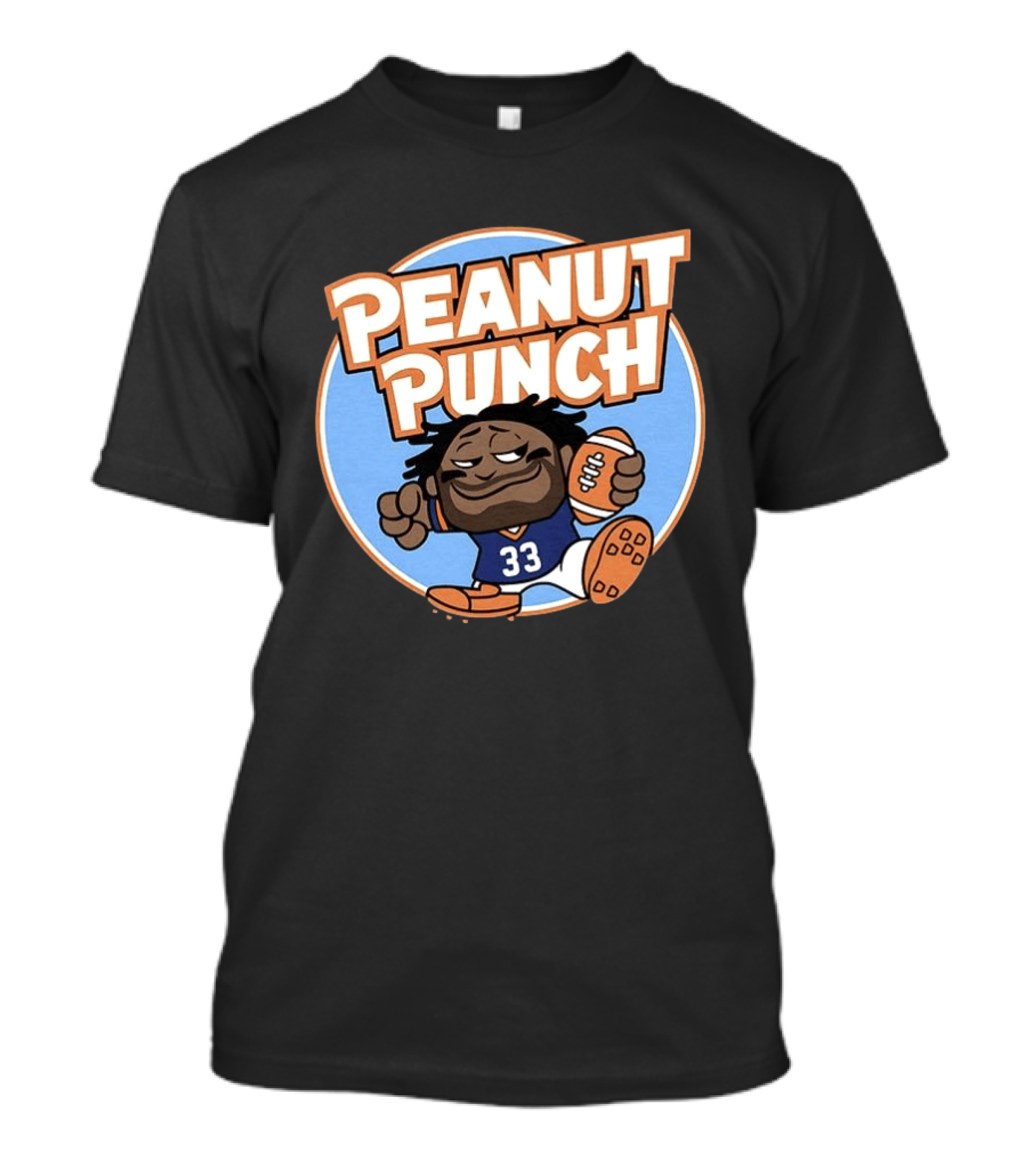 Peanut Punch Charles Tillman Chicago Bears Number 33 Cartoon T-Shirt