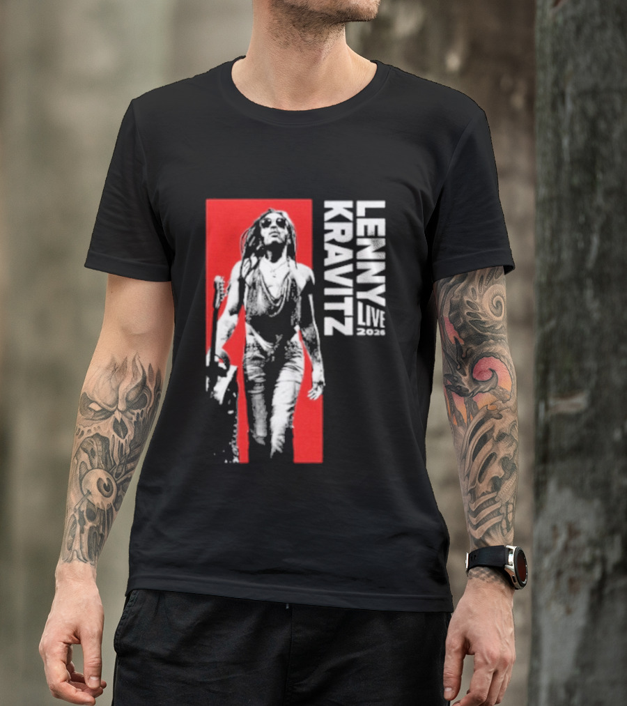 Lenny Kravitz Live 2026 Bold Red T-Shirt