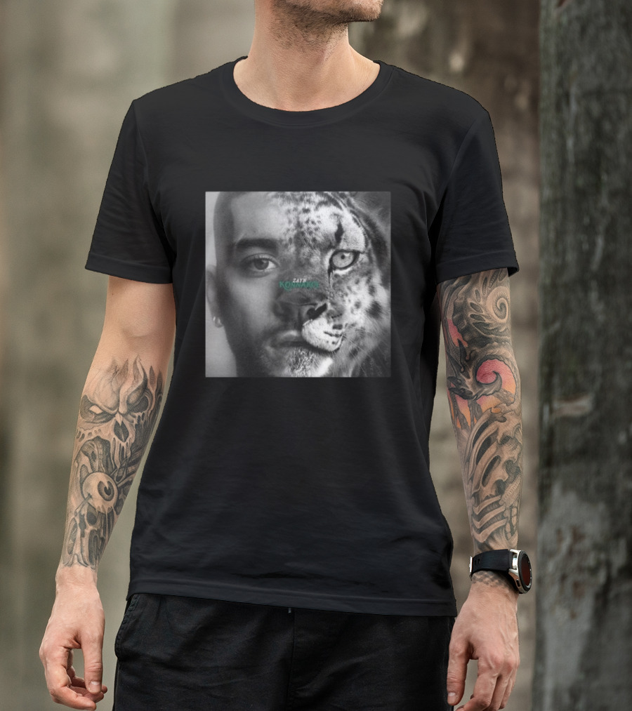 Zayn Konnakol Half Human Half Leopard Face T-Shirt
