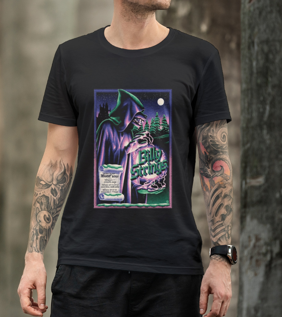 Billy Strings Winter 2026 Athens Asheville Nashville Tour T-Shirt