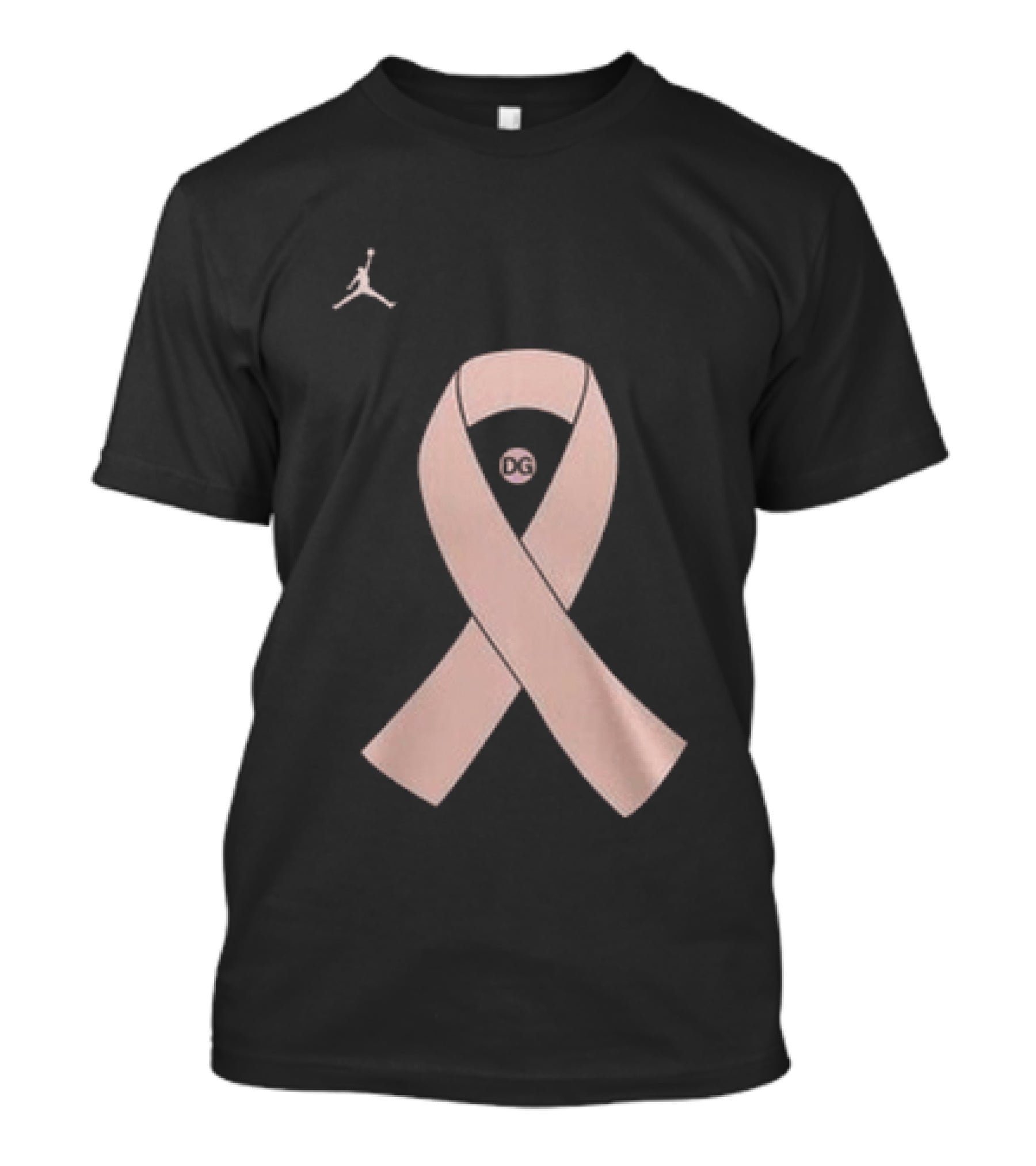North Carolina Tar Heels Courtney Banghart Pink Out 2026 Jordan Jumpman Ribbon T-Shirt