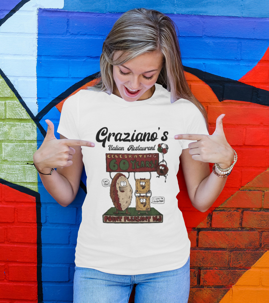 Graziano's Italian Restaurant Celebrating 60 Years Point Pleasant NJ Landmark Event T-Shirt