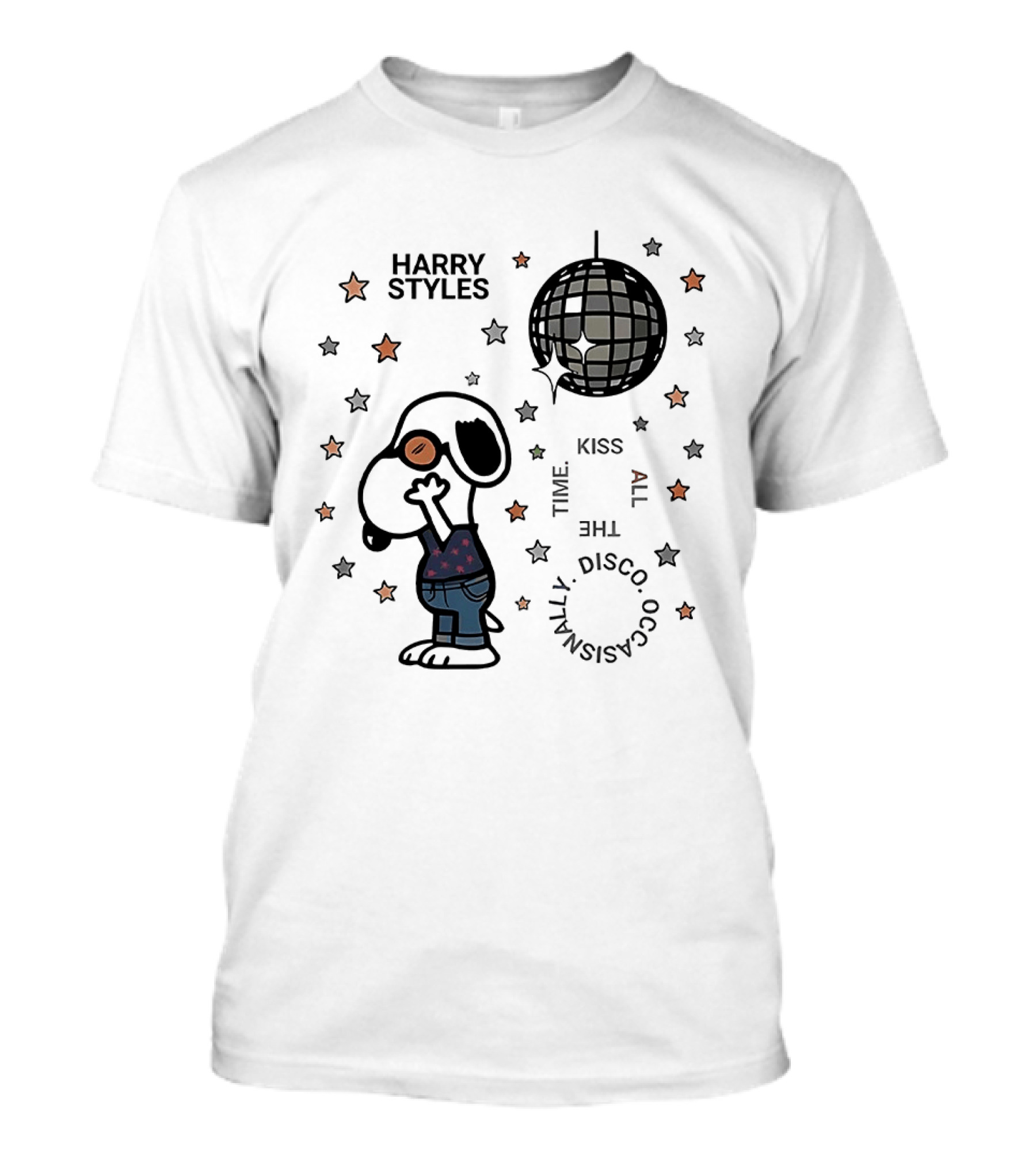 Harry Styles Snoopy Kiss The Disco Ball Occasionally T-Shirt