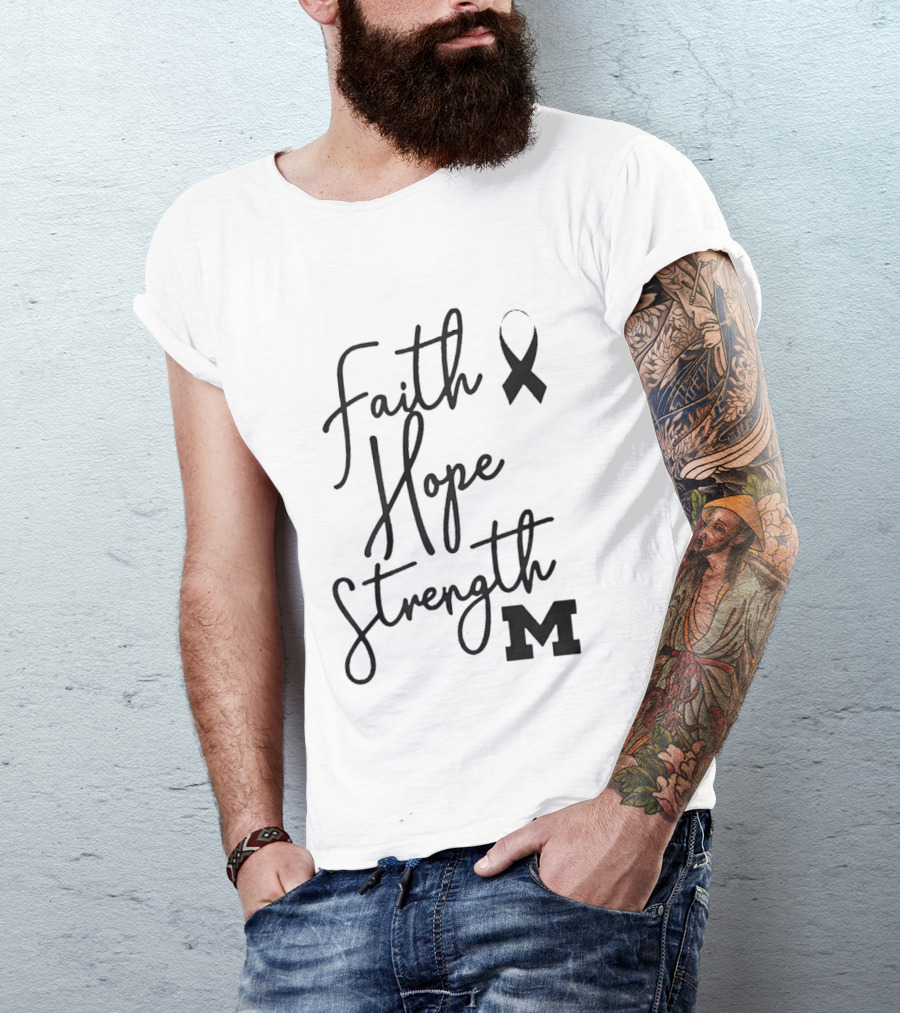 Faith Hope Strength Ribbon M T-Shirt