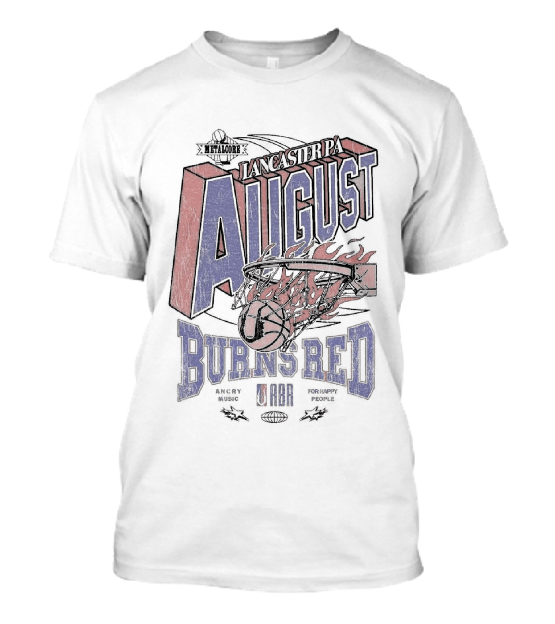 Lancaster August Burns Red Basketball Jam 2022 Flame Dunk T-Shirt