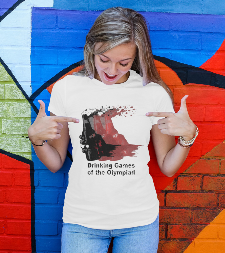Drinking Games Of The Olympiad Pixelated Beer Splash T-Shirt