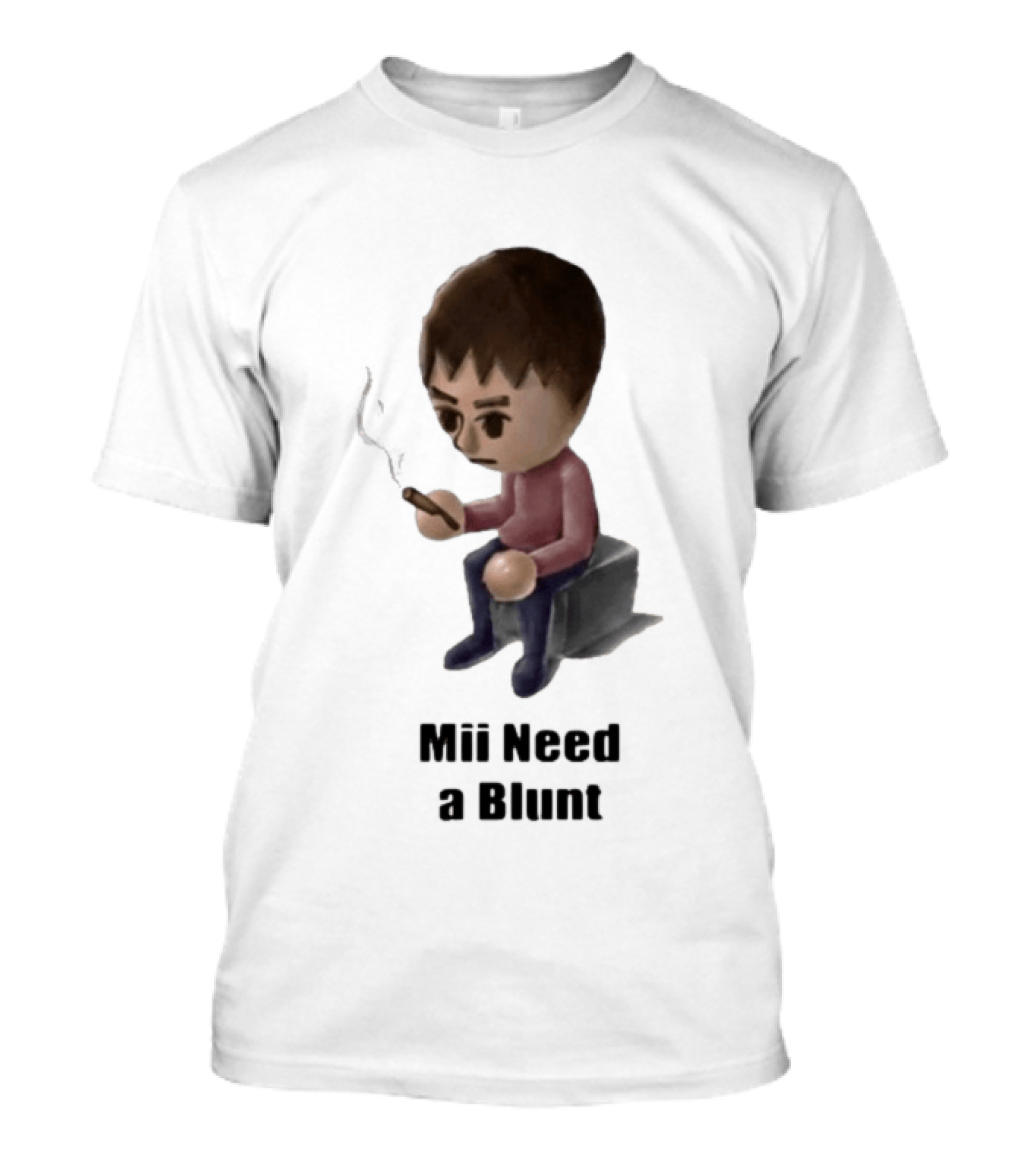 Mii Need A Blunt Smoking Character Gaming Twist T-Shirt