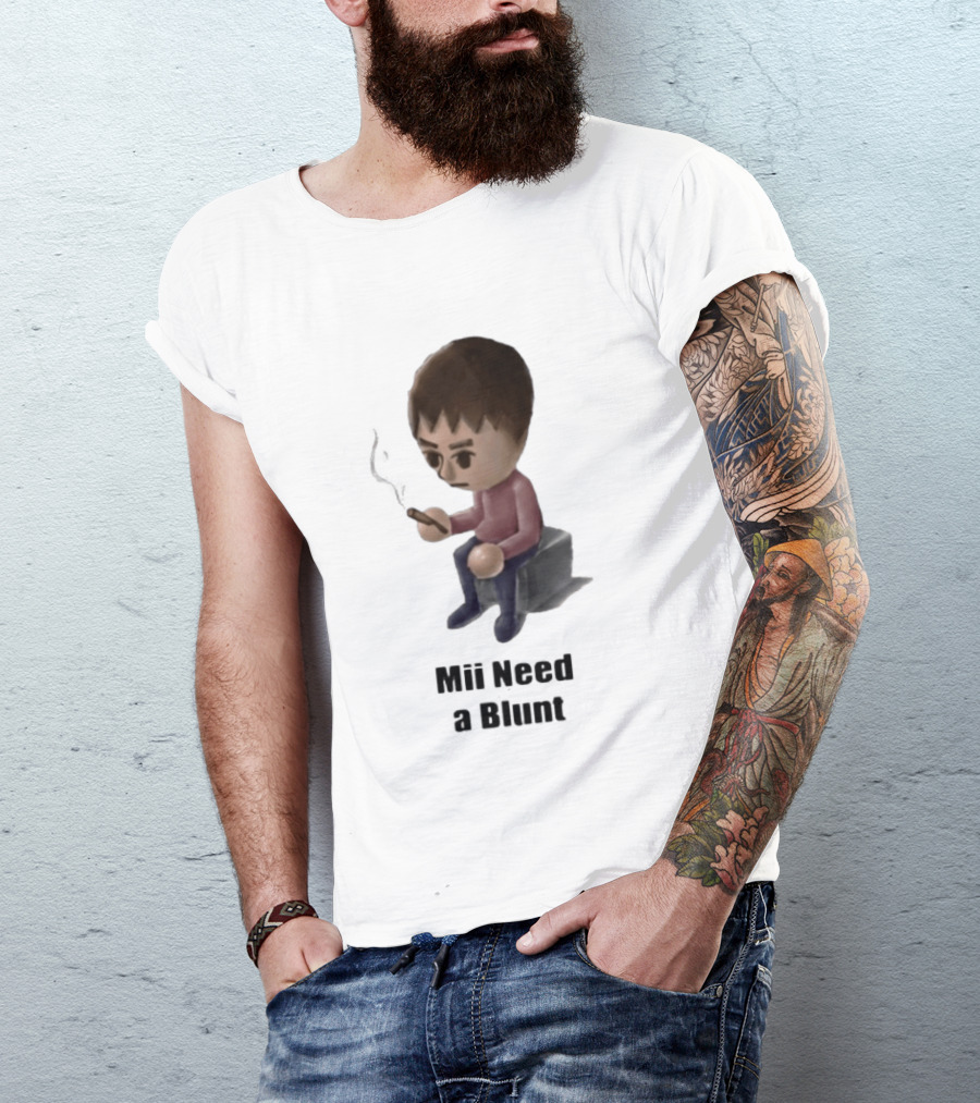 Mii Need A Blunt Smoking Character Gaming Twist T-Shirt