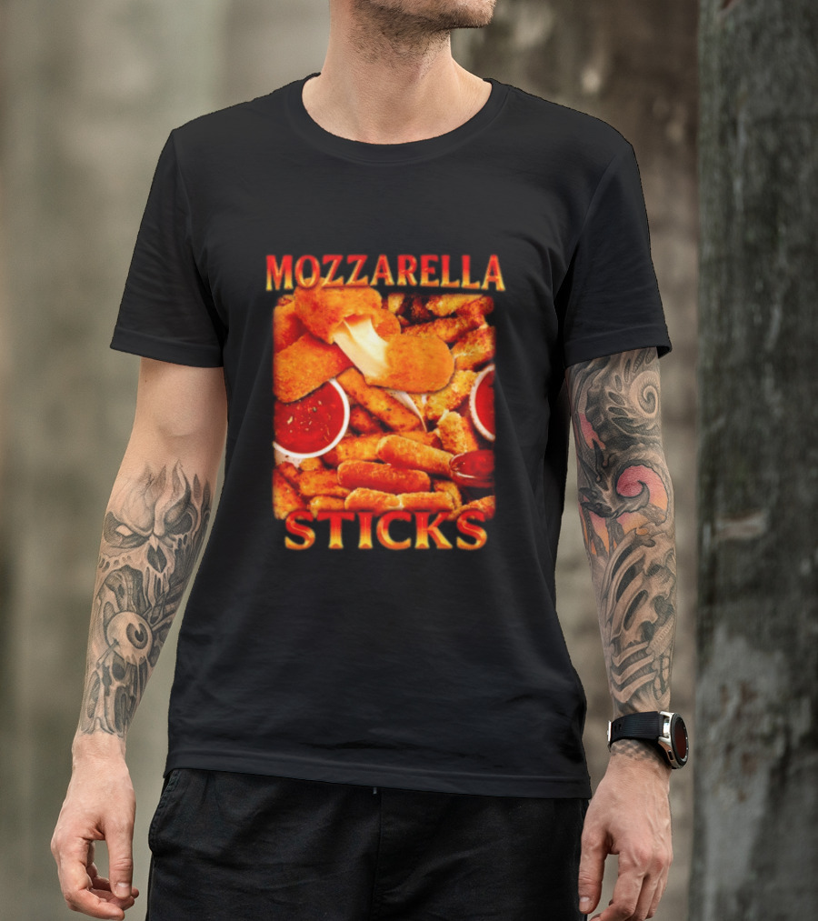 Mozzarella Sticks Gooey Cheese And Marinara Snack T-Shirt