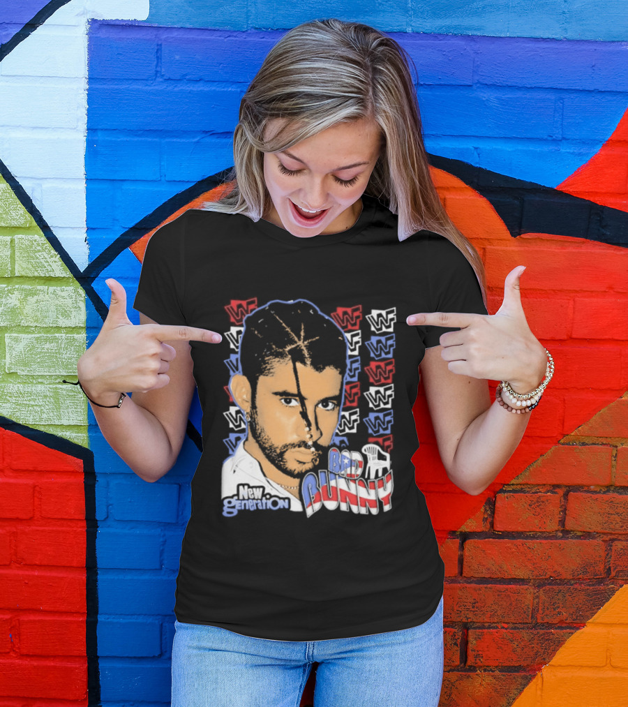 WWE Bad Bunny WWF New Generation Iconic Superstar T-Shirt