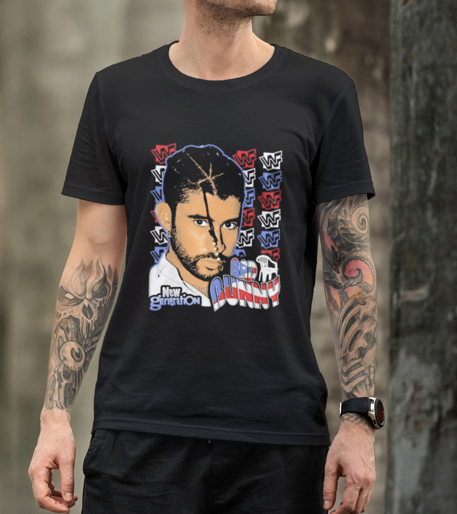 WWE Bad Bunny WWF New Generation Iconic Superstar T-Shirt