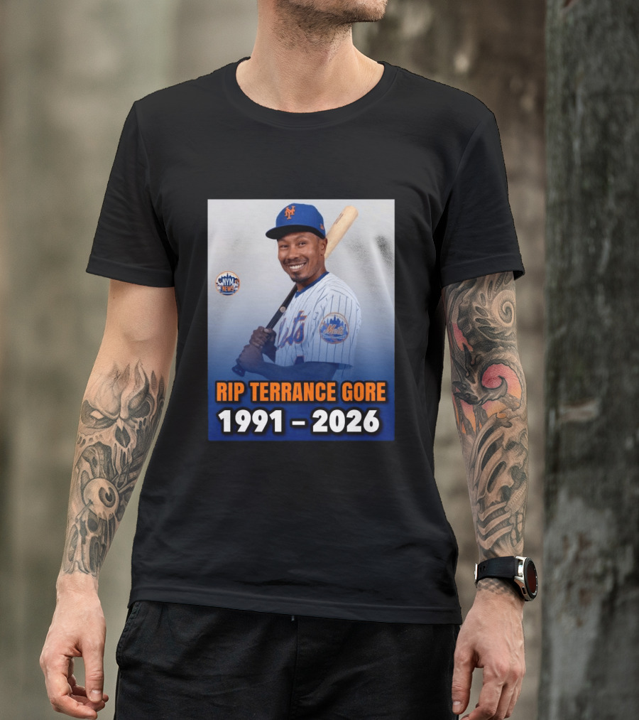Rip Terrance Gore Mets Tribute 1991 2026 NYM News Baseball T-Shirt