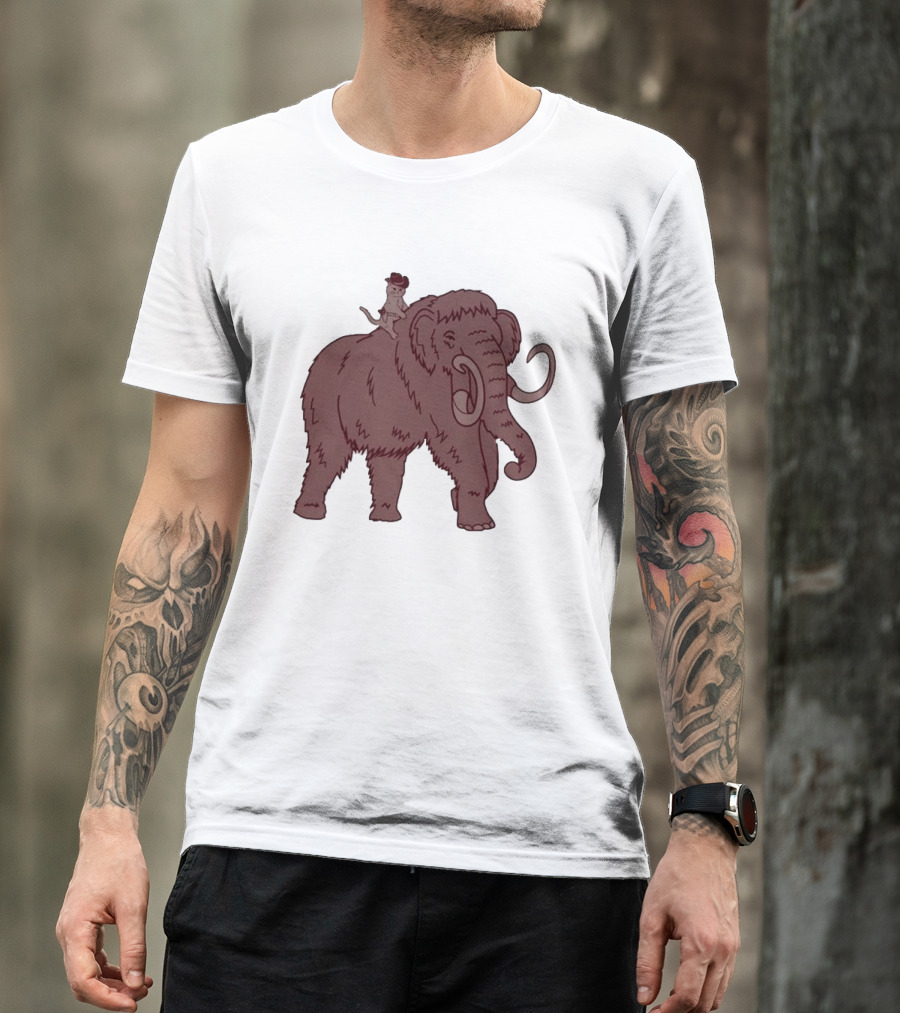 Gary Riding Mammoth Cowboy Adventure T-Shirt
