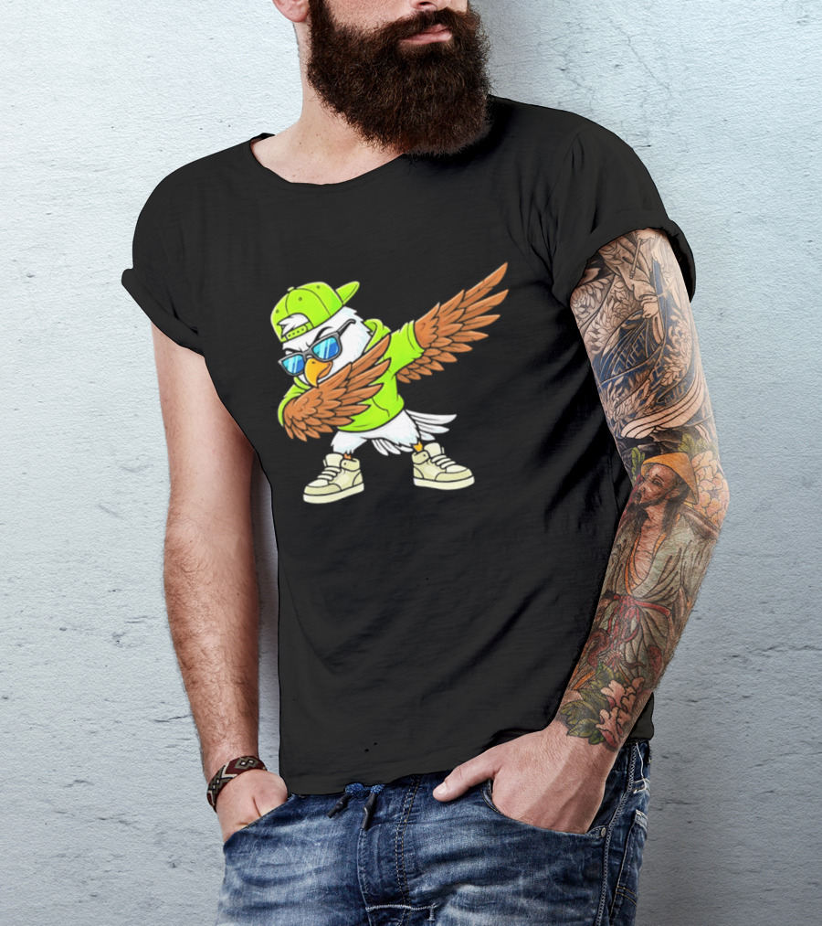 Seattle Seahawks Dabbing Hip Hop Eagle Fan T-Shirt