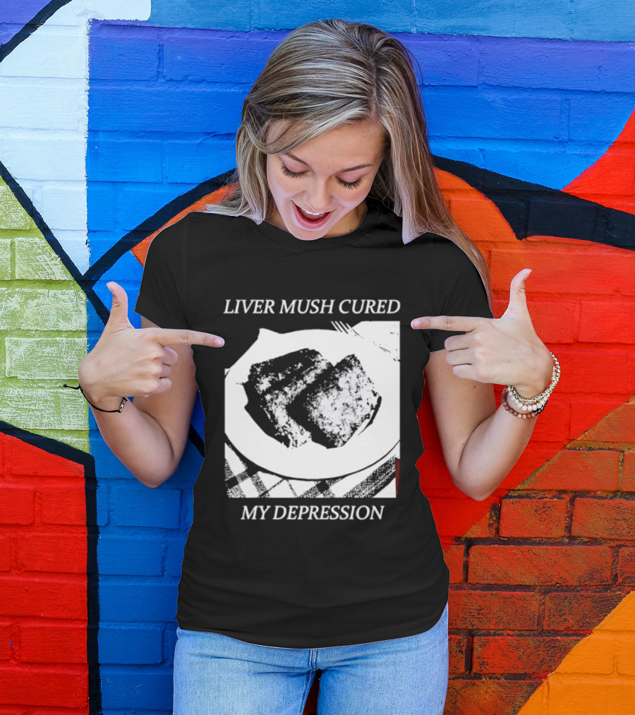 Liver Mush Cured My Depression By Graham Irvin Plate T-Shirt