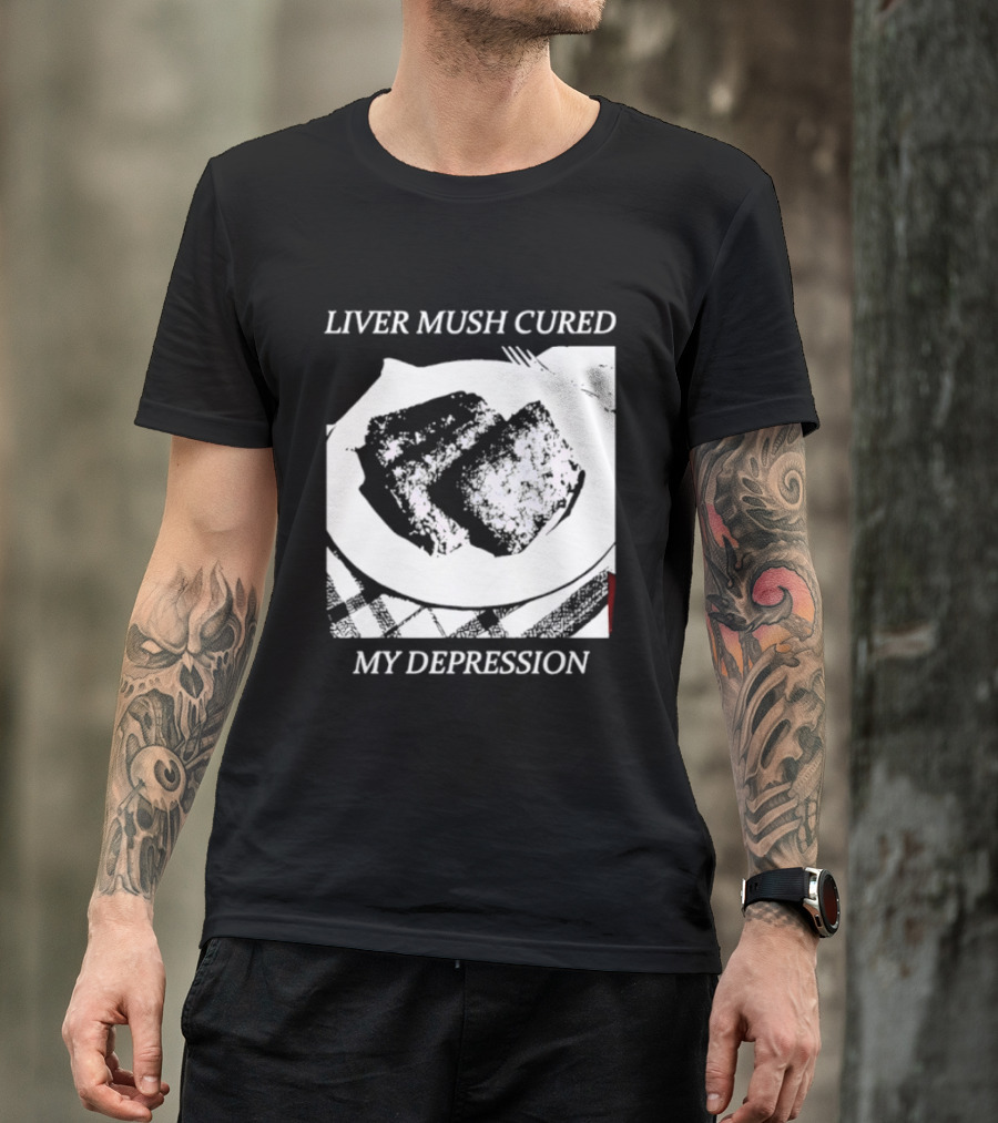 Liver Mush Cured My Depression By Graham Irvin Plate T-Shirt
