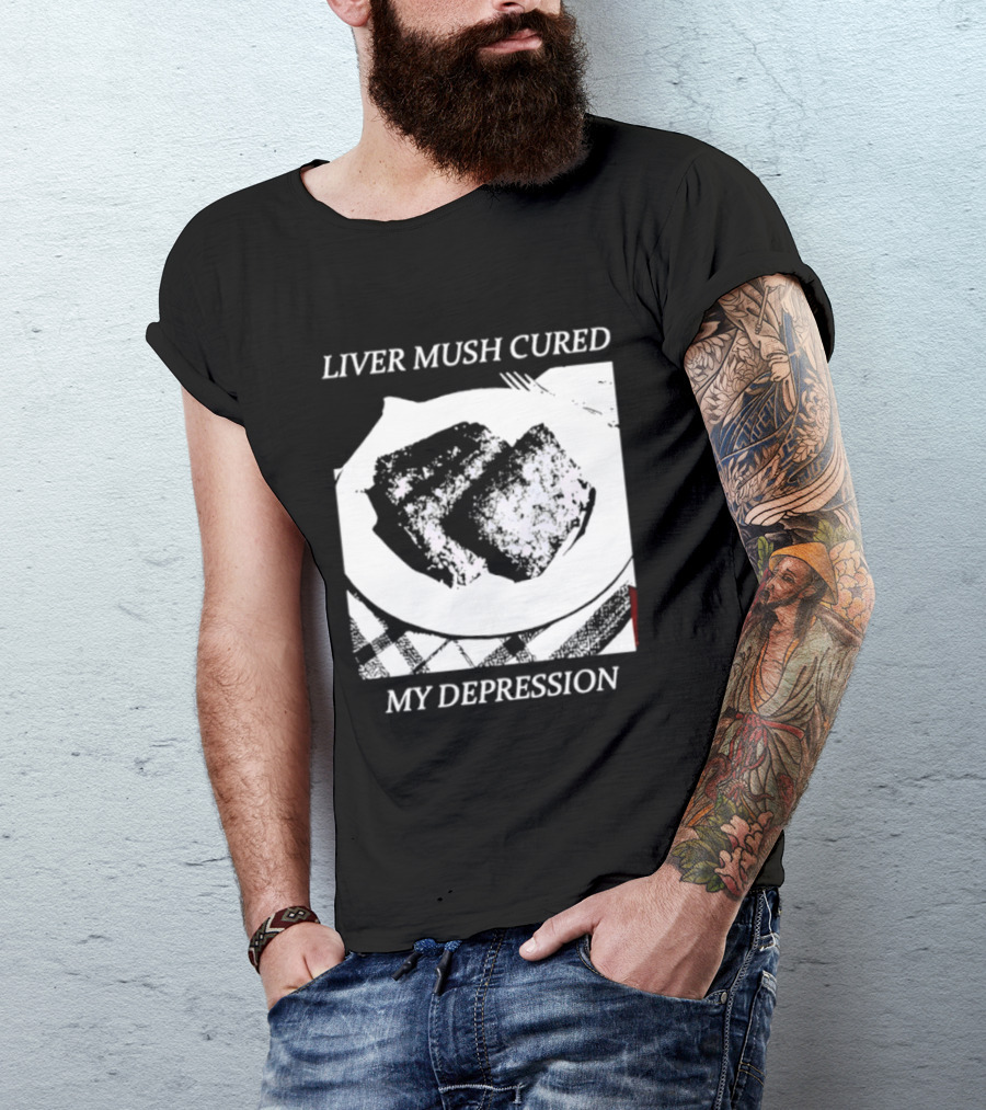Liver Mush Cured My Depression By Graham Irvin Plate T-Shirt