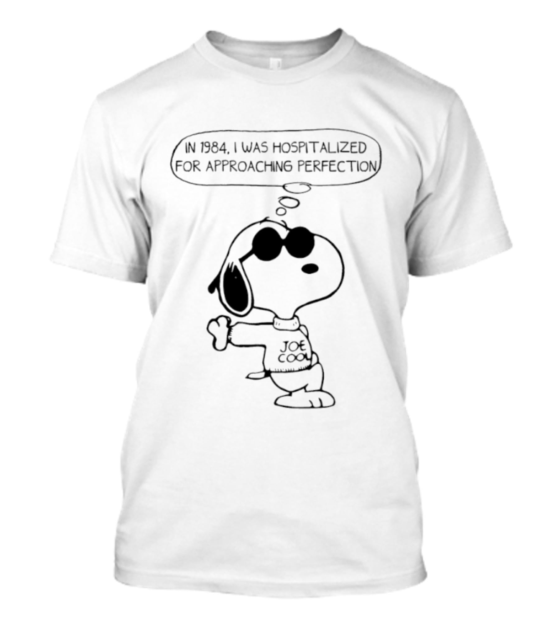 Snoopy Joe Cool 1984 Hospitalized For Approaching Perfection T-Shirt