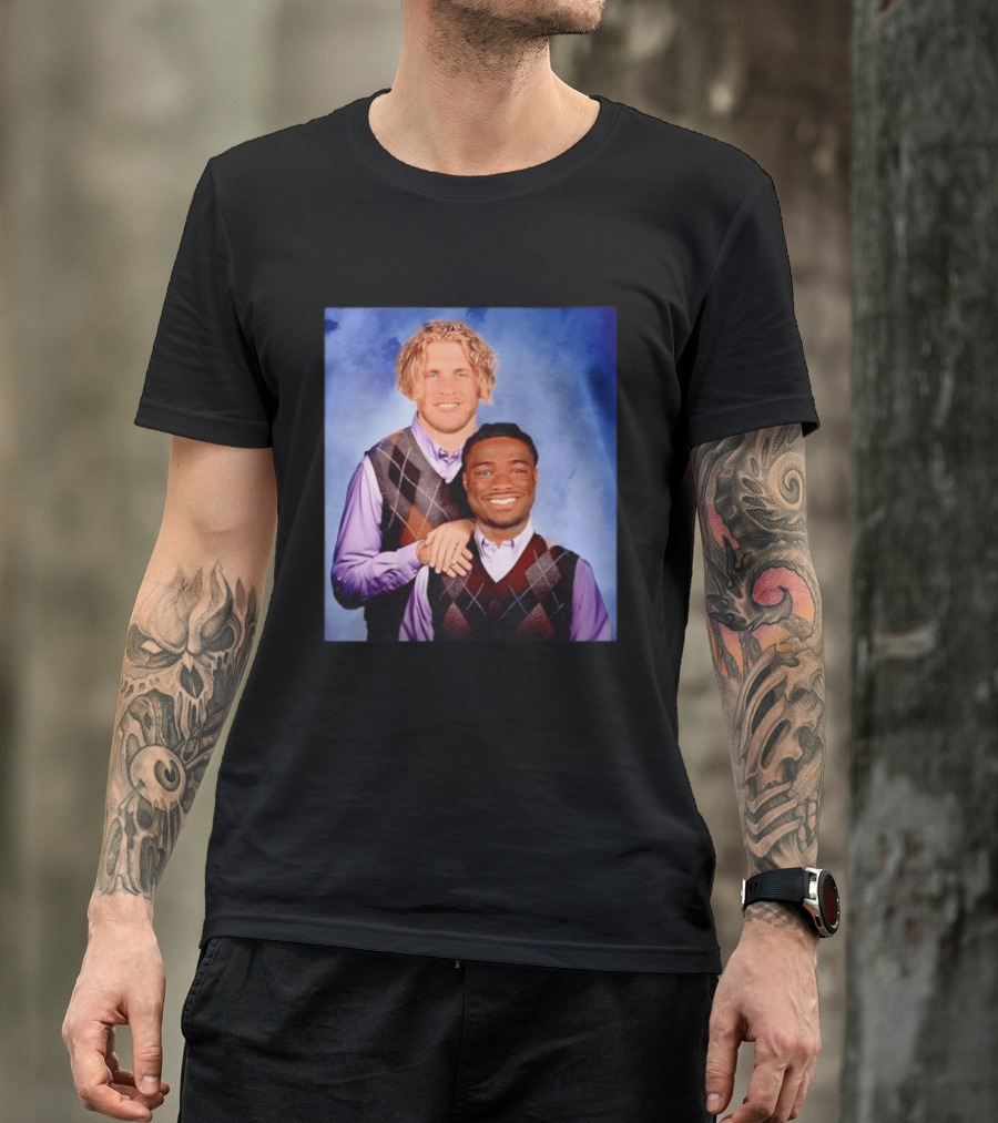 Cooper Kupp Jalen Milroe Step Brothers Comedy Parody Sweater Vest Collage T-Shirt