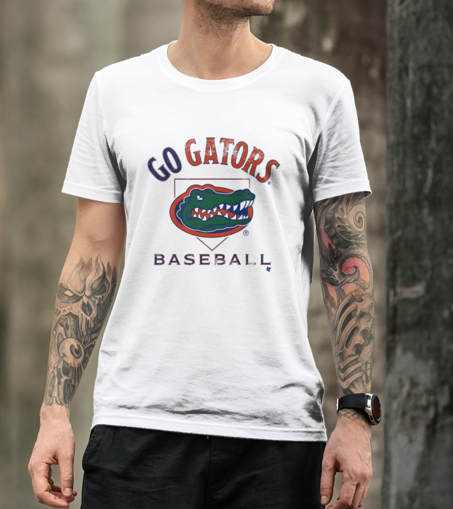 Go Gators Florida Baseball Team Home Plate T-Shirt