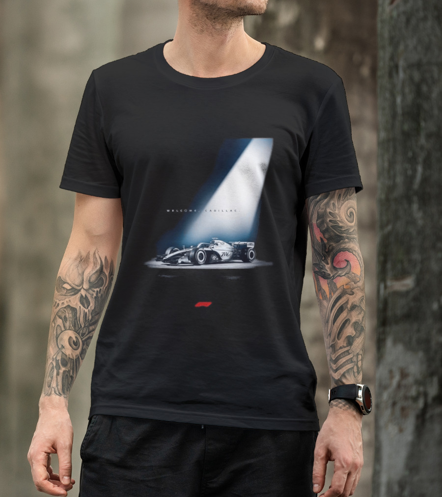 Welcome Cadillac F1 Team Formula 1 Racing Car Spotlight T-Shirt