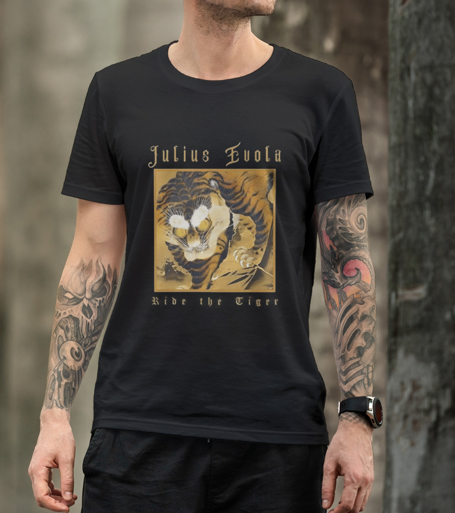 Julius Evola Ride The Tigers Fierce Golden Tiger T-Shirt
