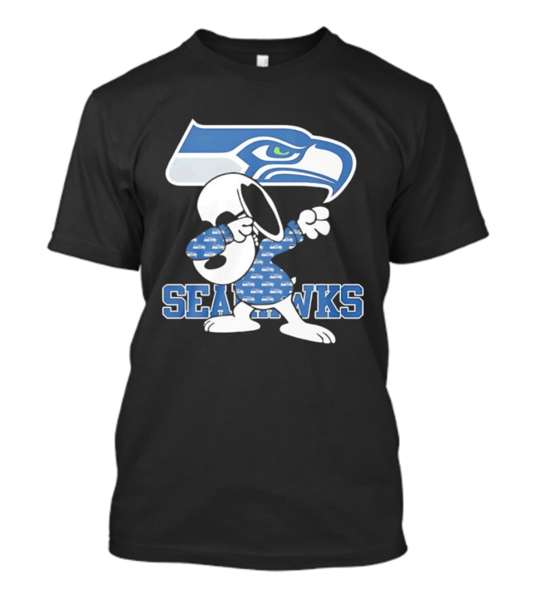 Seattle Seahawks Snoopy Peanuts NFL Team Collaboration T-Shirt