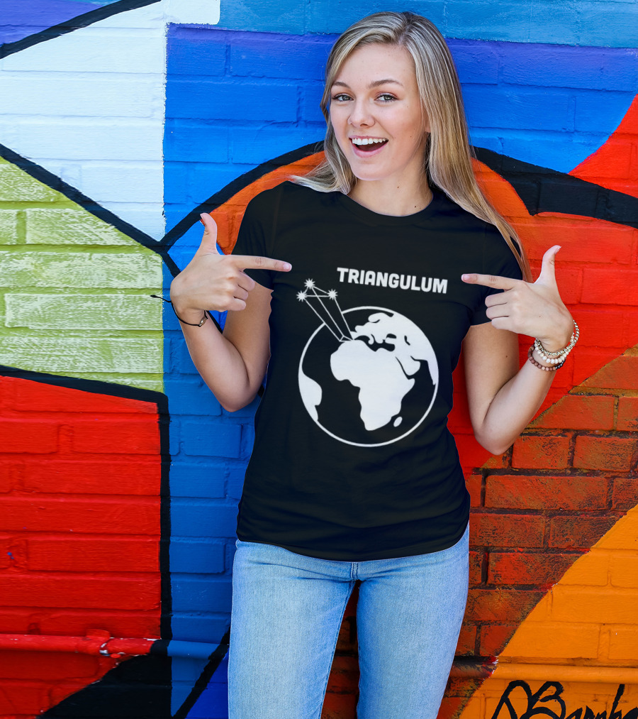Triangulum Constellation Over Earth Globe T-Shirt