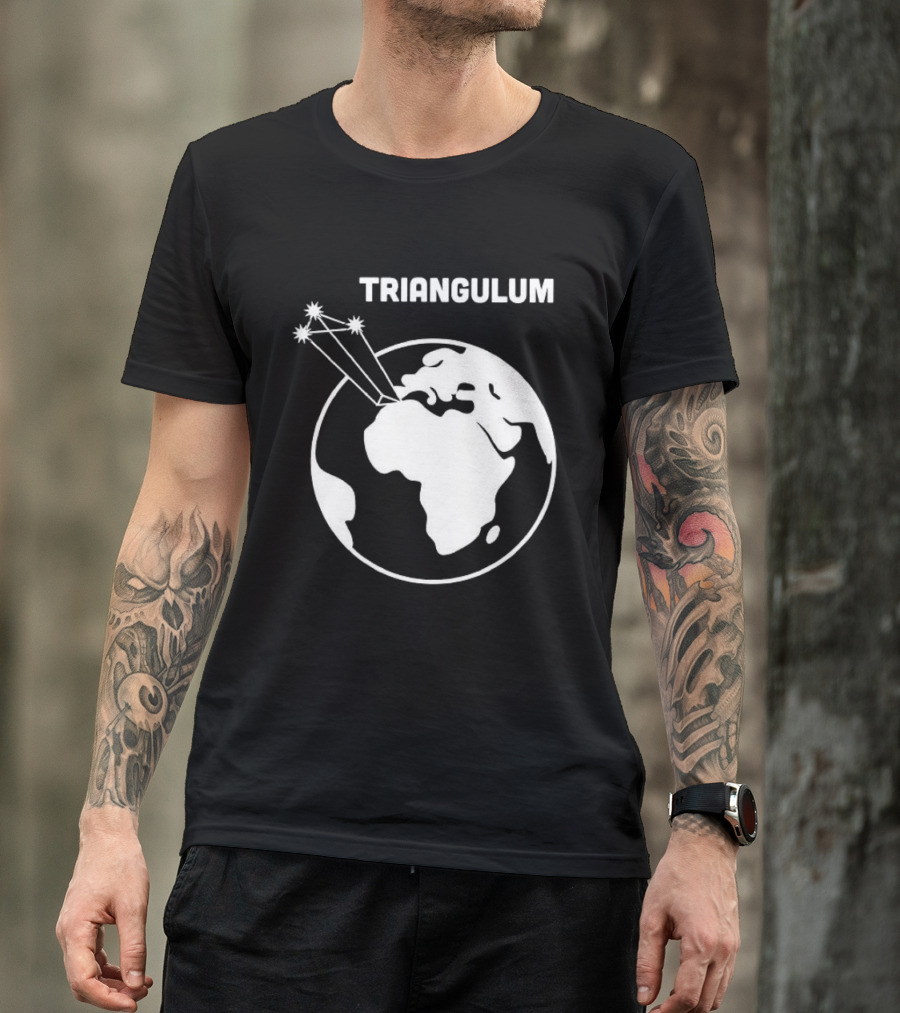 Triangulum Constellation Over Earth Globe T-Shirt