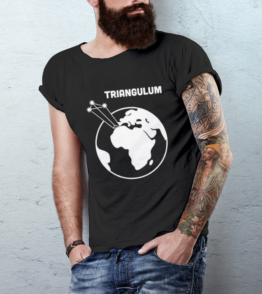 Triangulum Constellation Over Earth Globe T-Shirt