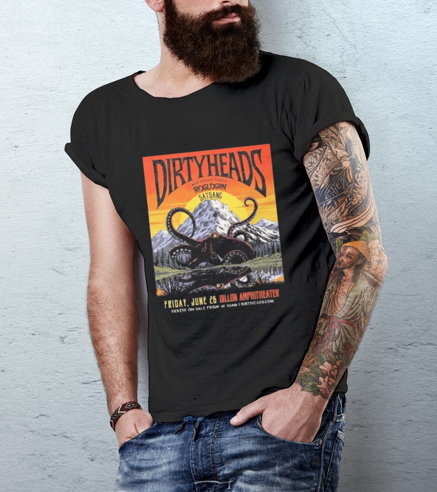 Dirty Heads Live June 26 2026 Dillon Amphitheater Colorado Featuring RDGLDGRN Satsang T-Shirt