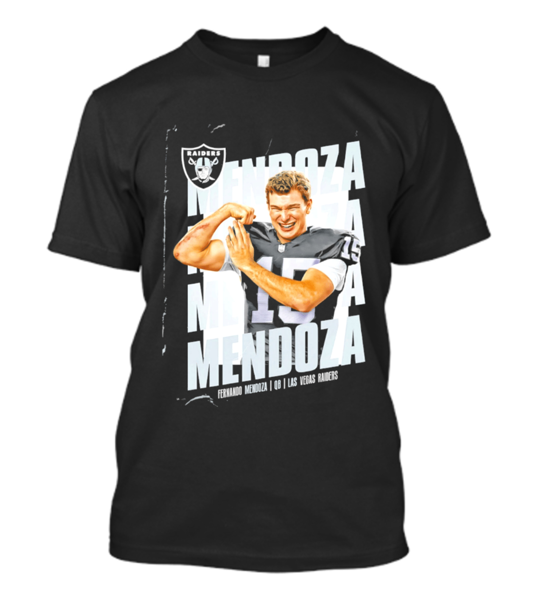 Las Vegas Raiders Fernando Mendoza Quarterback 15 Mendoza T-Shirt