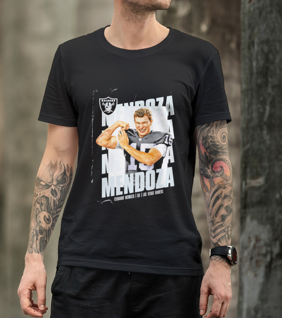 Las Vegas Raiders Fernando Mendoza Quarterback 15 Mendoza T-Shirt