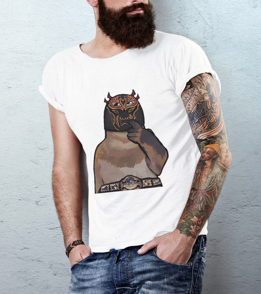 PrawTel Wrestling Champion Luchador Masked Monkey T-Shirt