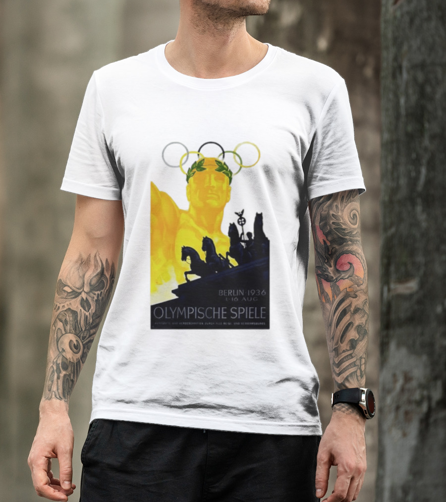 Berlin 1936 1 16 Aug Olympische Spiele Olympische Ringe Quadriga T-Shirt
