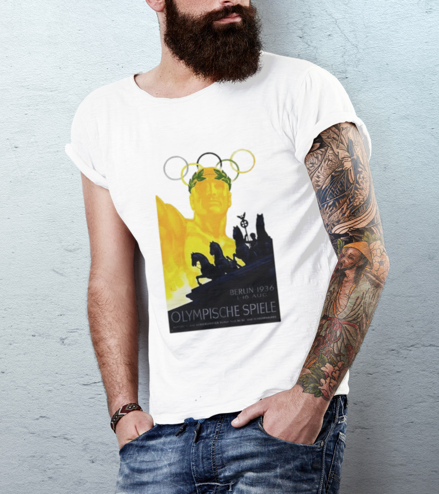 Berlin 1936 1 16 Aug Olympische Spiele Olympische Ringe Quadriga T-Shirt