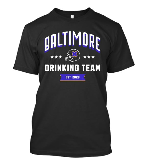 Baltimore Drinking Team St. Patrick's Day 2026 Football Helmet T-Shirt